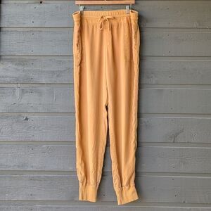 Hello Nite Los Angeles Marigold Yellow High Waisted Tencel Joggers Size XL